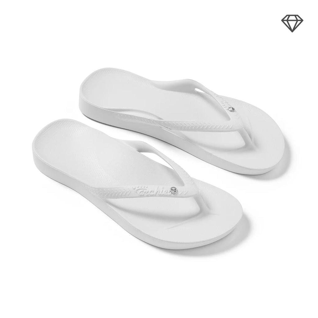 Arch Support Flip Flops - Classic - Crystal White