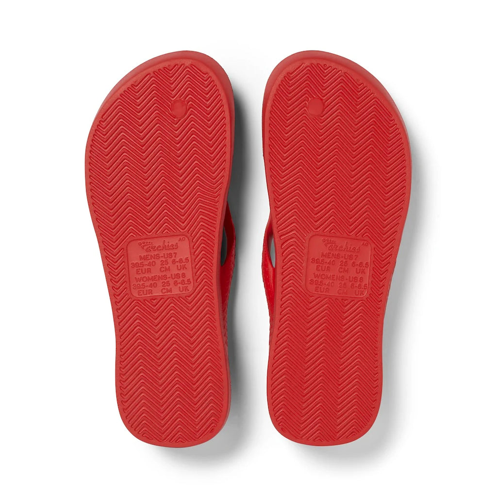 Arch Support Flip Flops - Classic - Chili Red