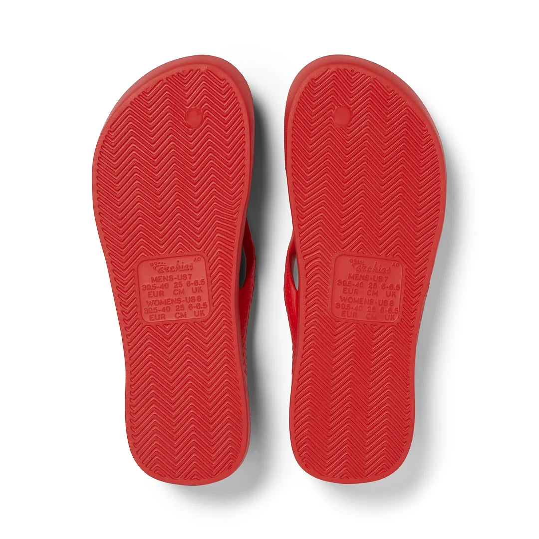 Arch Support Flip Flops - Classic - Chili Red