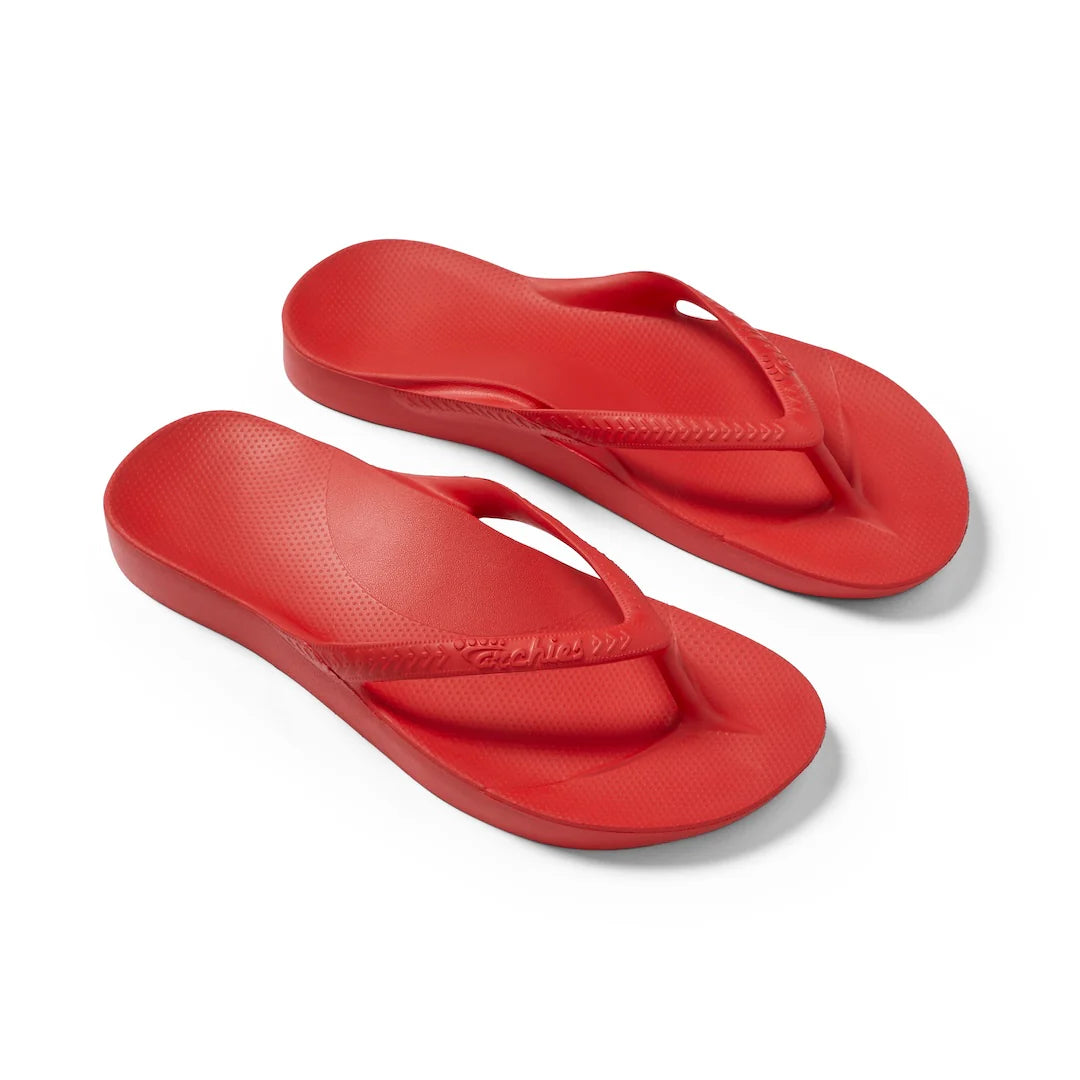 Arch Support Flip Flops - Classic - Chili Red